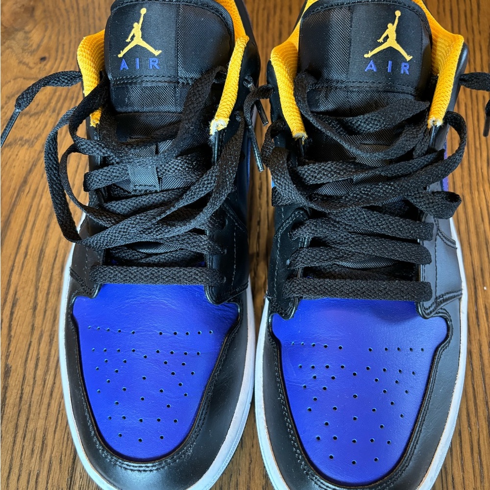 LA Lakers colored Jordans.